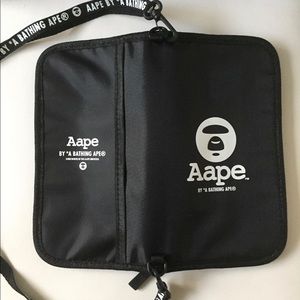 Bape Bags | Aape By A Bathing Ape Black Crossbody Wallet | Poshmark